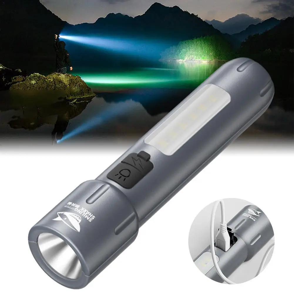 Flashlights Portable Mini COB Large Floodlight Side Flashlight Spotlight Waterproof Long-Range Camping Flashlight