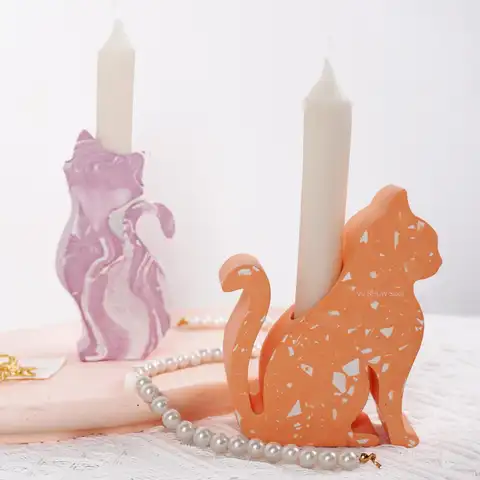 쪼그리고 고양이 캔들 홀더 석고 시멘트 새끼 고양이 수지 실리콘 몰드 DIY 수제 향기로운 양초 세트 트레이 도자기 홈 장식 Best5 쪼그리고 고양이 캔들 홀더 석고 시멘트 새끼 고양이 수지 실리콘 몰드 DIY 수제 향기로운 양초 세트 트레이 도자기 홈 장식 Best5