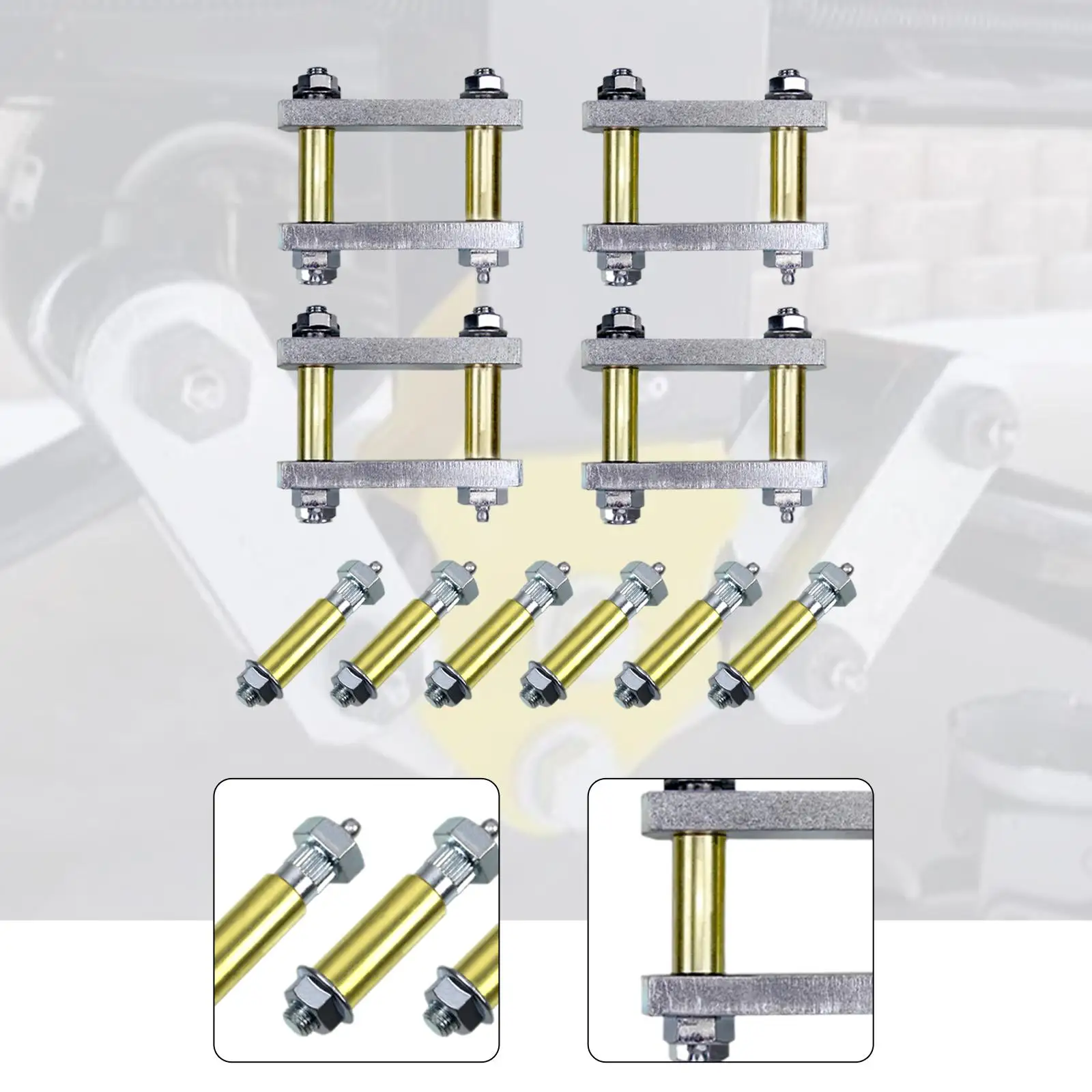 Manilhas de reboque 3.125 "conjunto de manilhas de alta resistência equipamento de peça de reposição resistente substitui para buchas de links de eixo tandem