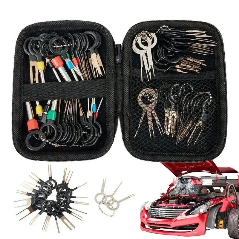 Car Terminal Removal Tool Kit 78pcs Electrical Connector Wire Terminal Removal Depinning Tools Wire Plug Connector Extractor Kit