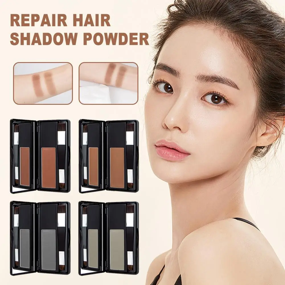 Face Contour Shadow Powder Concealer Modification Hairline Natural Waterproof Matte Powder Filling Sweat-proof Dual-purpose R1F4