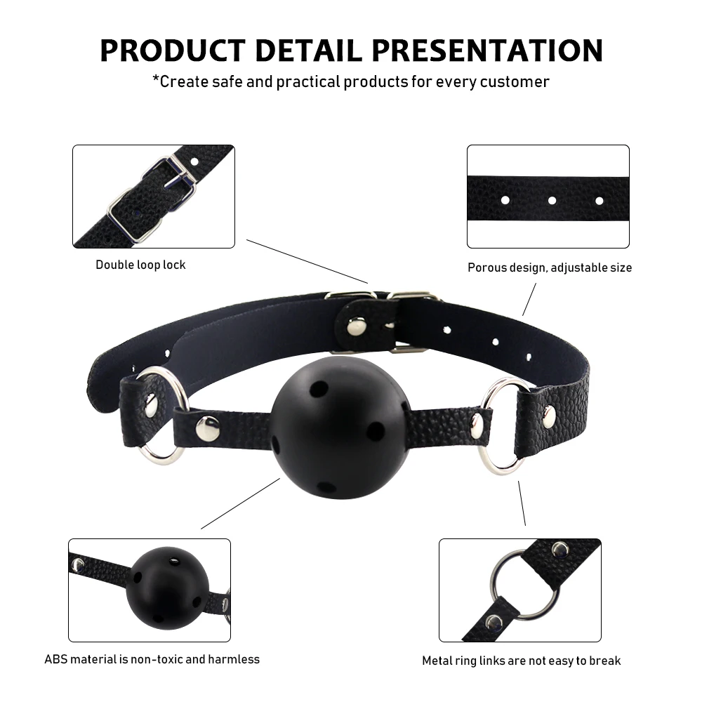 Slave Harness Gag Ball Sex Toys Open Mouth Gag BDSM Bondage Mouth Ball Woman Couples Adult Sex Games Erotic Accessories