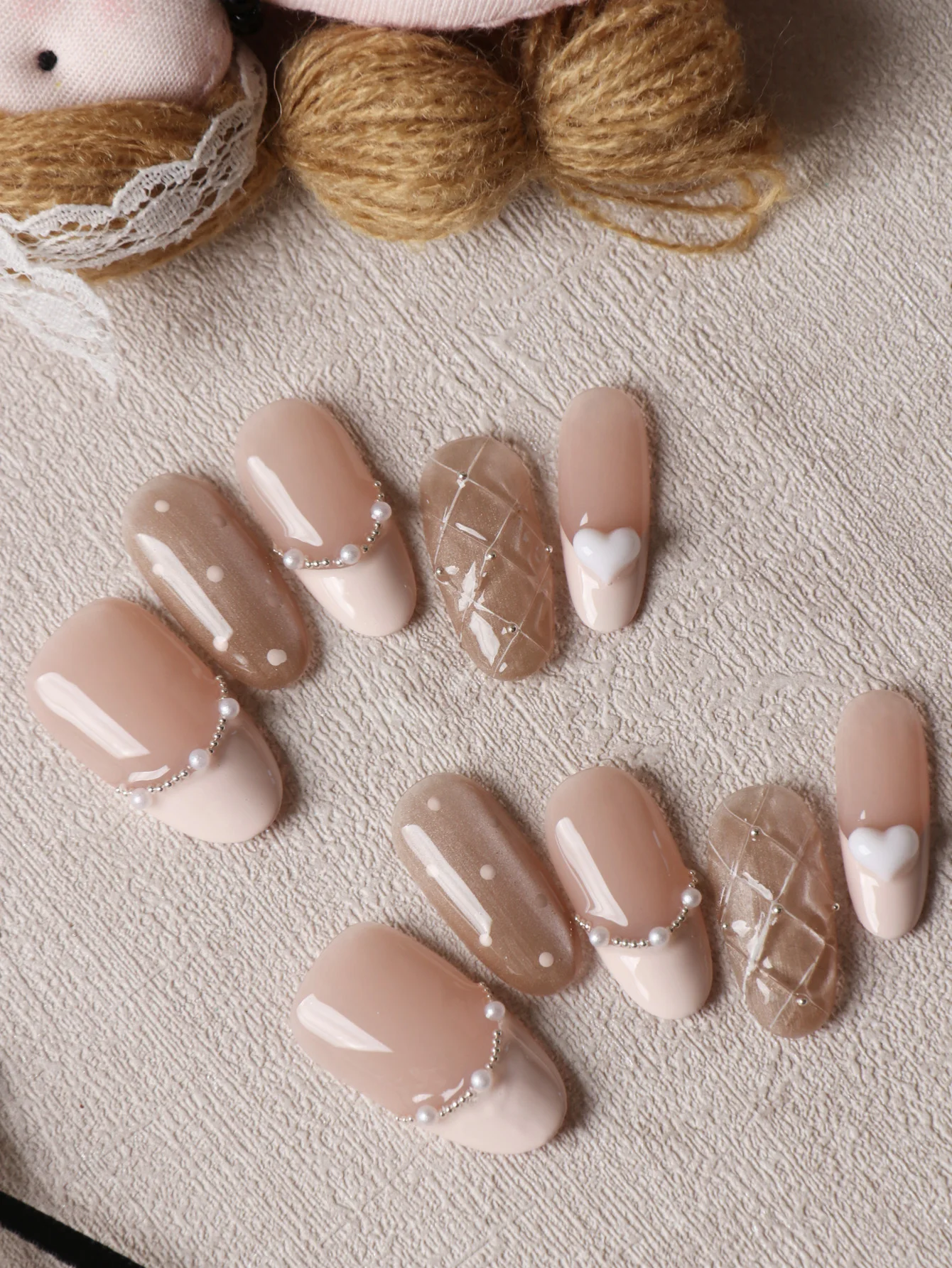 10Pcs Press on Nails Long Pink - đánh giá và giá Nail Adhesive Tab