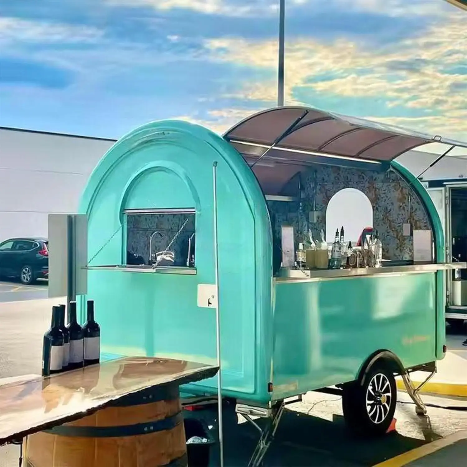 Custom Food Truck Concession Trailer Food Trailer with Sink and Water Tank for Pizza Fried Chicken and Snacks