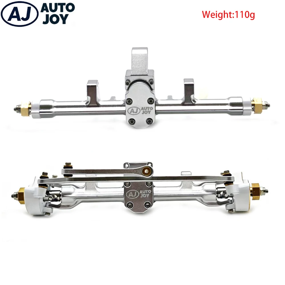 

SCX24 RC Crawler Upgrade Parts Auto JOY Ultimate Axle Brass Tungsten Steel Steering Knuckle +11mm Counterweight Front and Rear A