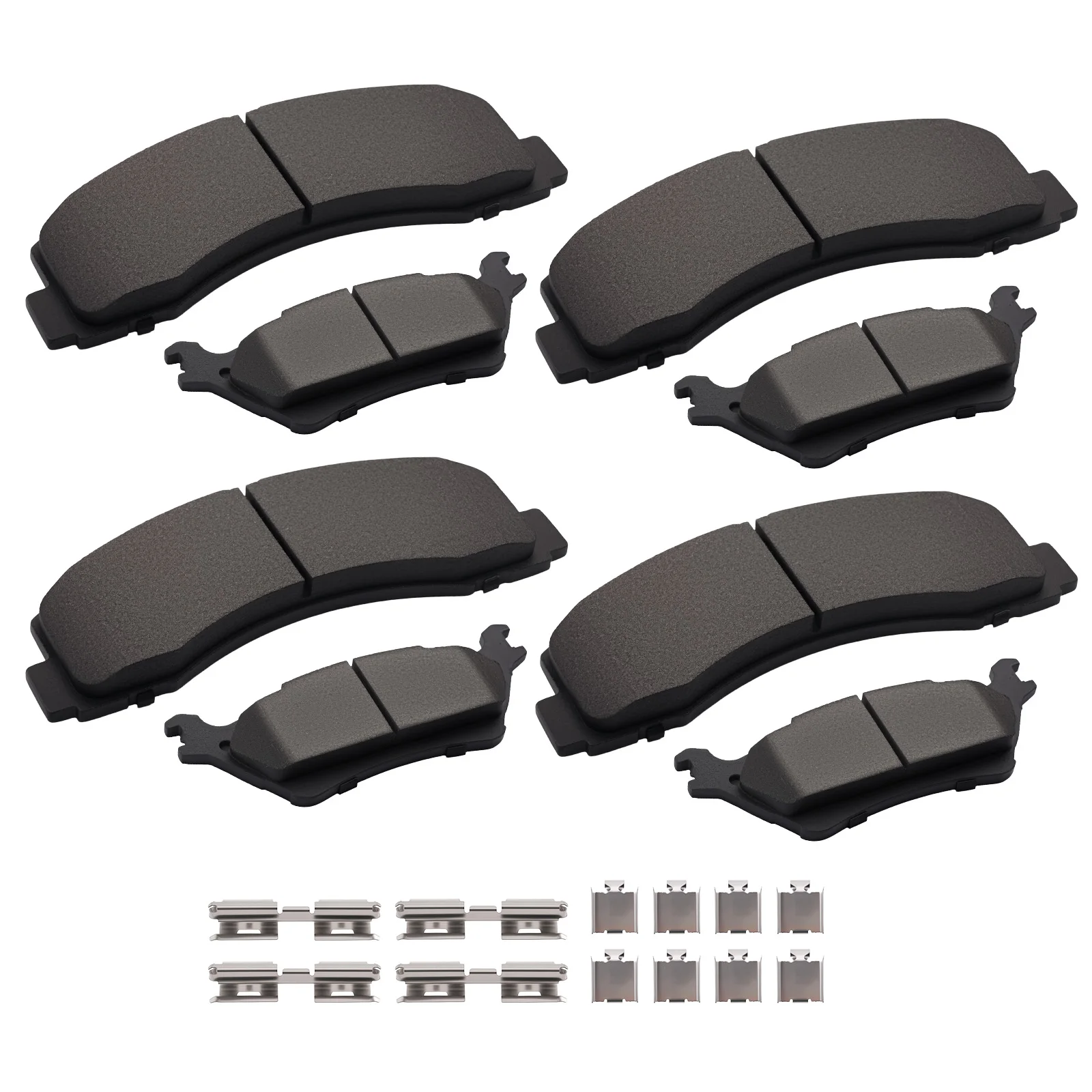 Front Rear Left&Right Brake Pads Set for Ford F-150 2012-2020 P1602 w/Pad Shims