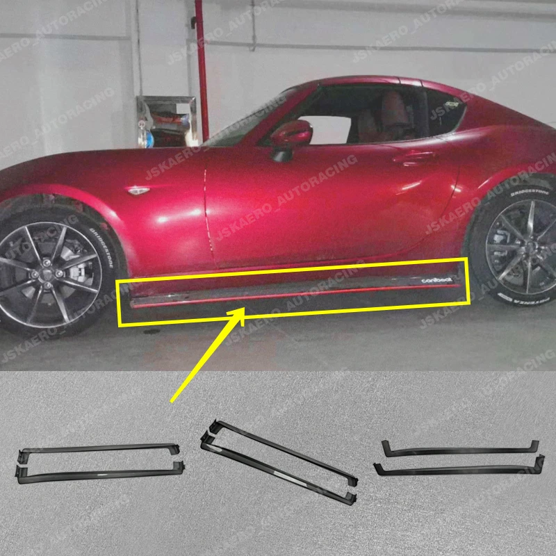

For Mazda MX5 ND5RC Miata Roadster Side Skirt Step Extension Carbon Fiber 2pcs