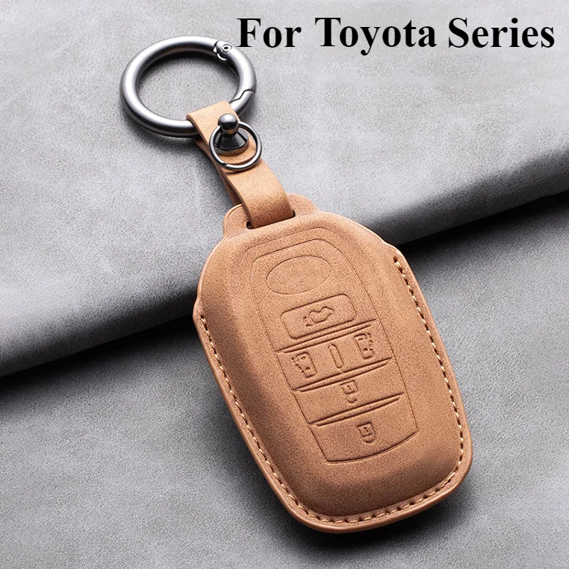 

Leather Car Key Case Cover for Toyota Alphard Vellfire Sienna Alphard Previa RAV4 for Prius Camry Corolla CHR C-HR Land Cruiser