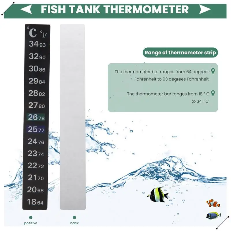 36 Pieces Digital Temperature Sticker Adhesive Thermometer Strip Fermenter Adhesive Crystal Strip Aquarium Thermometer