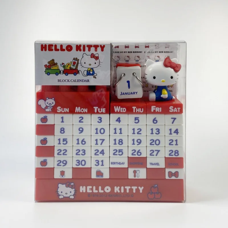 2025 New Year Hello Kitty Desk Calendar Sanrio Cartoon Anime Action Figures Available Every Year Not Overdue Children'S Gift New