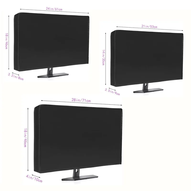 Waterproof Computer Monitor Dust Cover,Full Body Cover for 21-28 inch PC,Desktop TV LCD-Silky HD Panel Dust Protective Sleeve