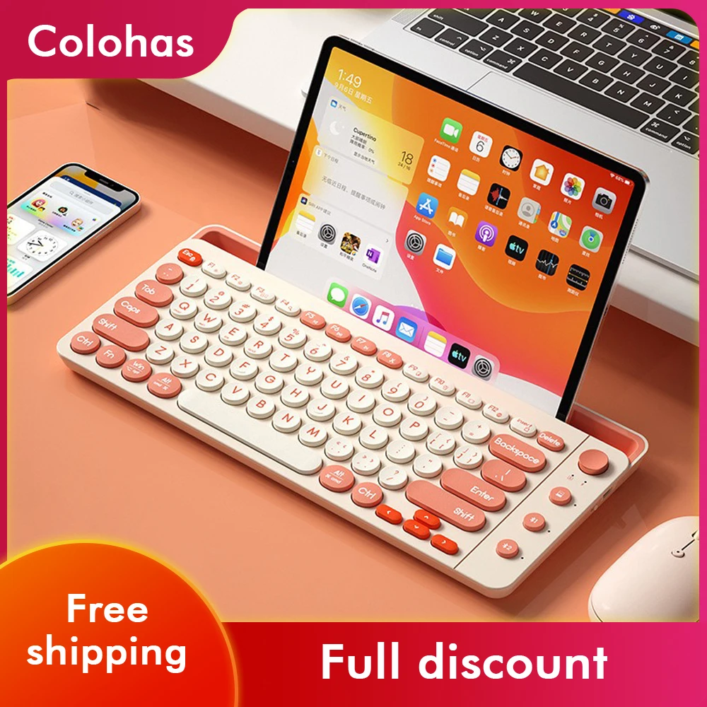 Dual-Mode Keyboard 2.4G Wireless Bluetooth 83 Keycaps Self-Contained Card Slot Design Suitable For Mobile Phone Tablet Computers