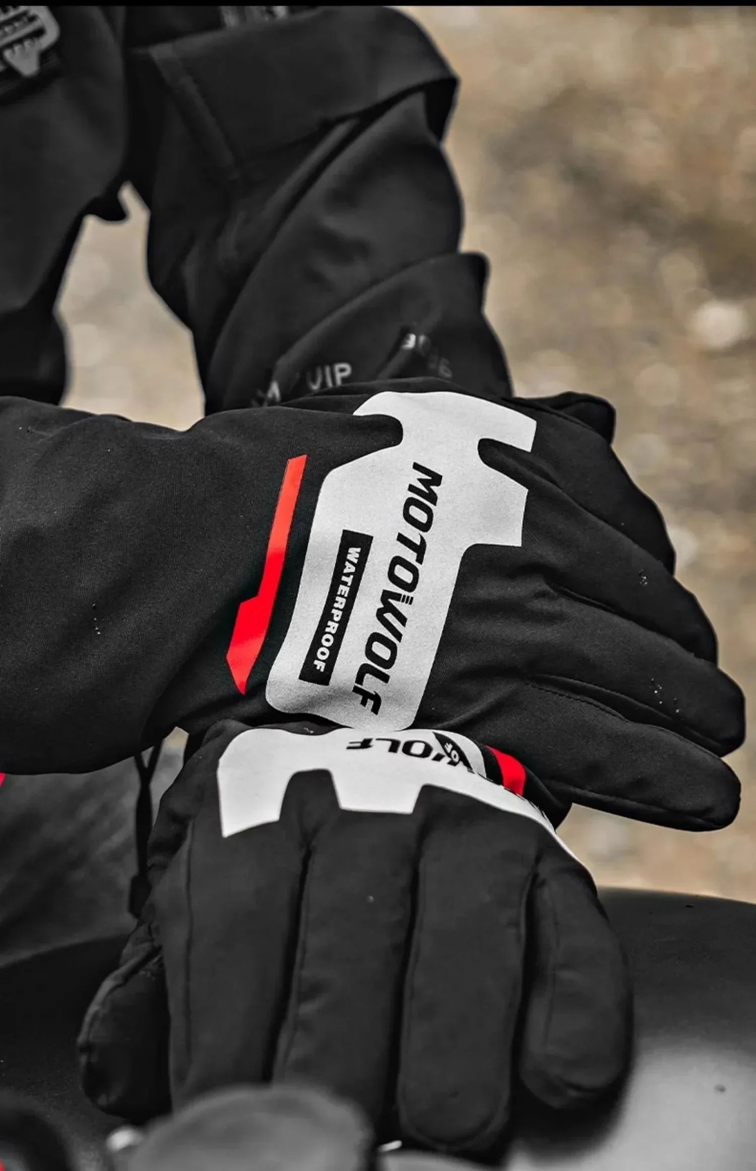 Herbst Winter Motorrad Reiten Handschuhe Wasserdichte Regenschutz Winddicht Warme Motorradfahrer Racing Fahrer Zubehör Männer Frauen – Detail 17
