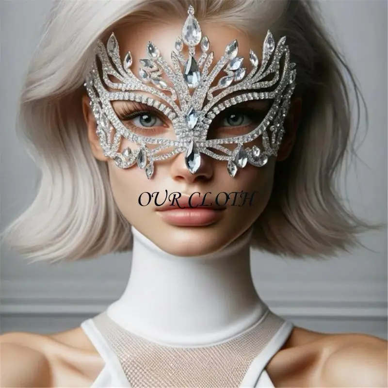 Strasssteine Maskerade Maske Halbgesicht Maske Halloween Partymaske für Männer Frauen Halloween Party Maskerade Dekoration Maske