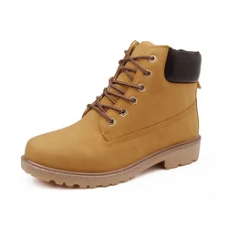Shoes for Men Ankle Boots 2024 Winter Autumn Fashion Women Waterproof Snow Boots Casual Lace Up Platform Plush Warm Boots