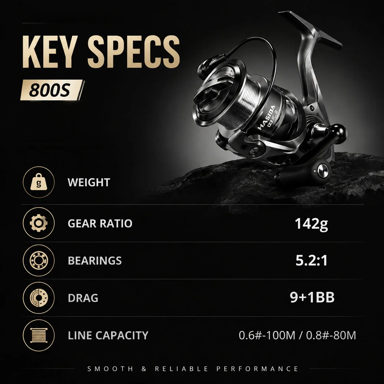 HASIDA AULA Air Spinning Reel Long Casting General-purpose Lure Reel Shallow Spool Carbon Fiber Ultra-light Micro 4Kg Drag Power view 5