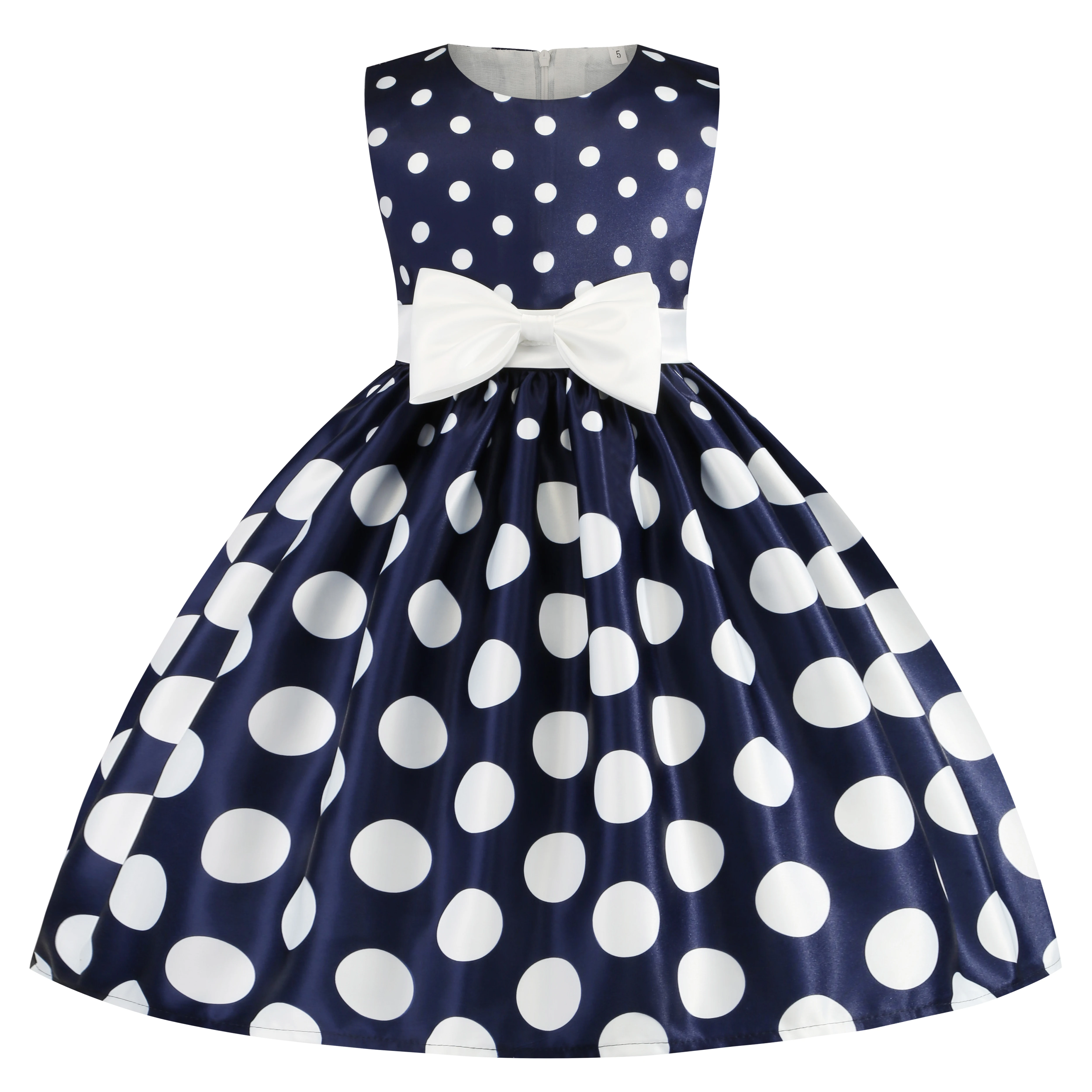 Girls' clothing, girls' baby clothes, skirt with bow and polka dot pattern, imitation show, Halloween party, exquisite clothing image 5