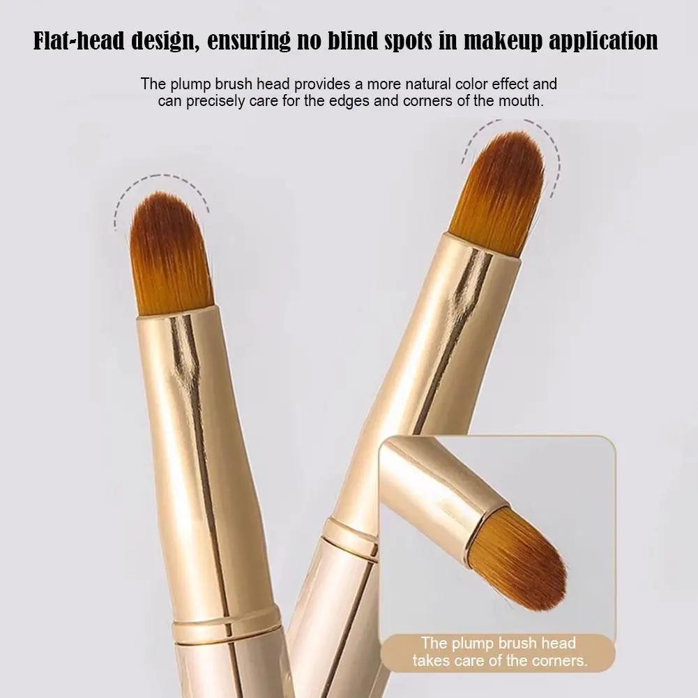 Neue Versenkbare Lip Make-Up Pinsel Lippenstift Lip Gloss Pinsel Pinsel Schönheit Lidschatten Dual Lip Werkzeuge Teleskop Verwenden H9J2