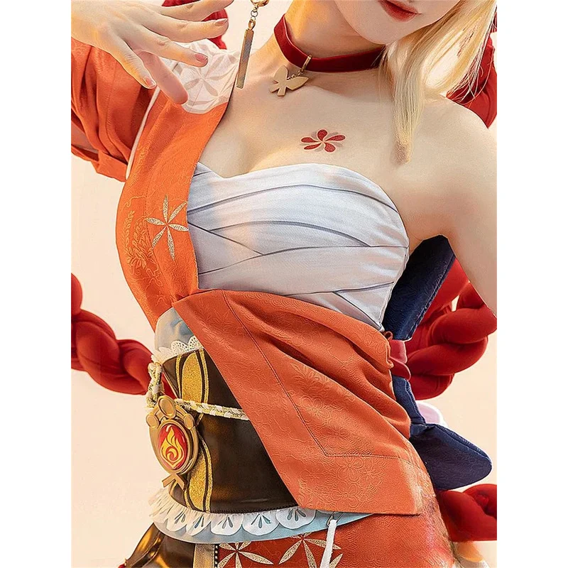 

aaa12 3Naganohara Game Naganohara Yoimiya Cosplay Costume Uniforms Genshin Impact Roleplay Sexy C