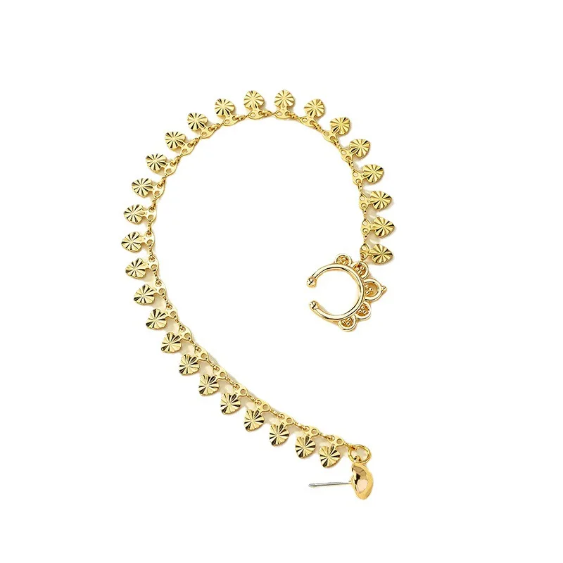 

Faionable Street Sle Heart aped One-Piece Nose Ring And Earrings Set for Women Cross-Border Unique Design Jewelry