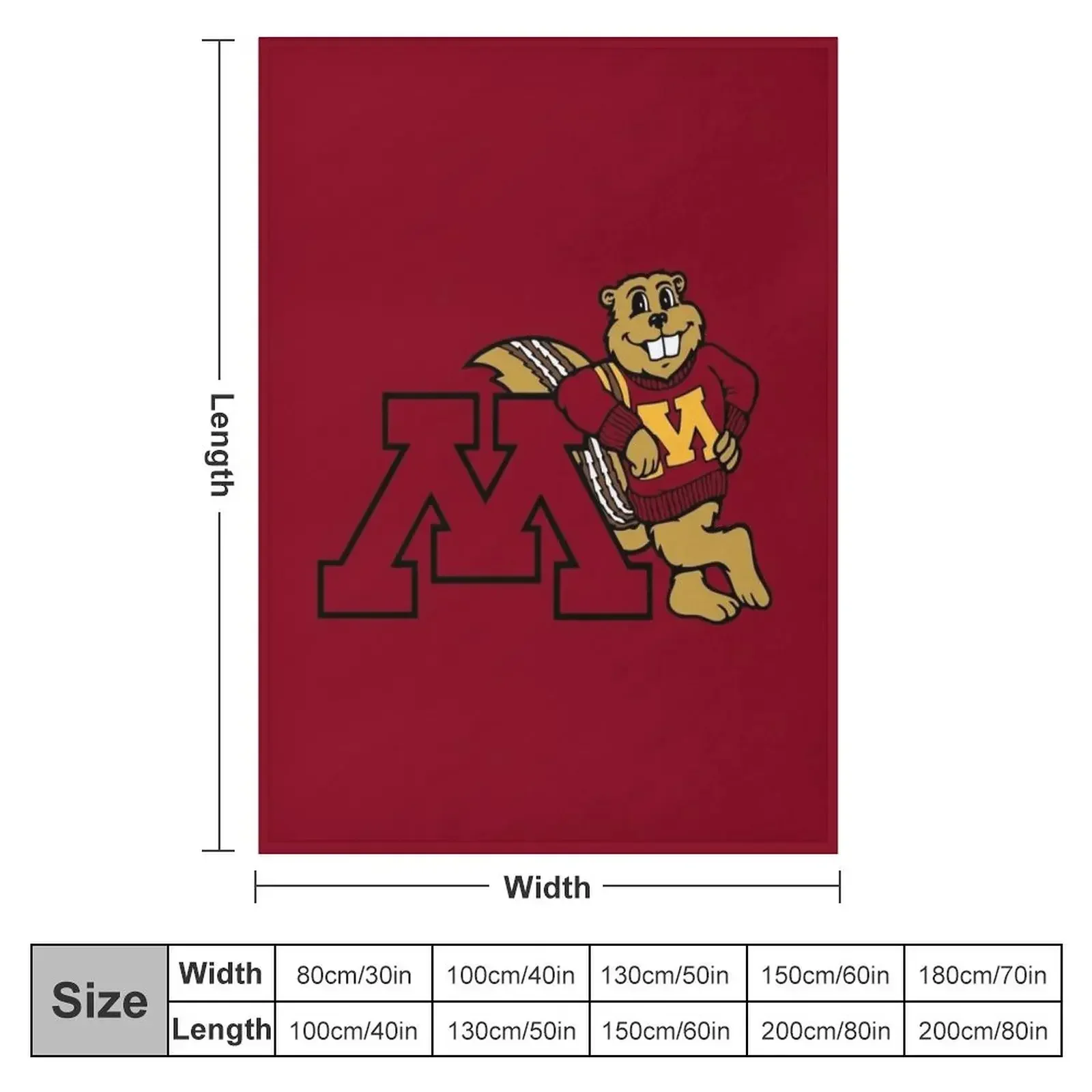 Goldy Gopher Throw Blanket Tourist Nap Sofas warm for winter Blankets