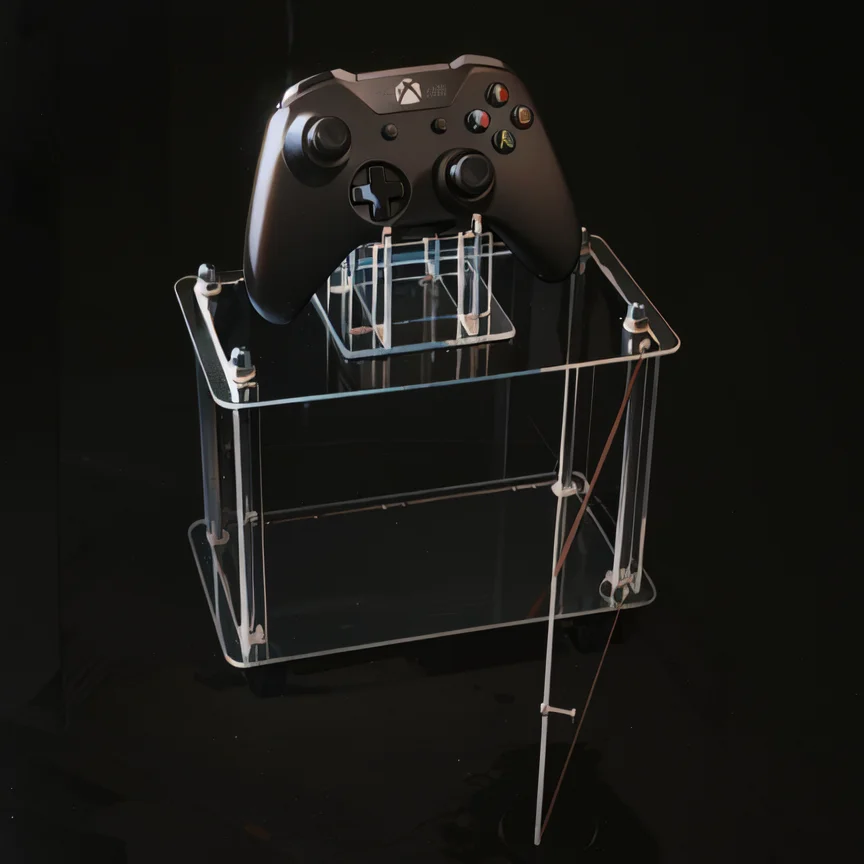 아크릴 박스 게임 컨트롤러 스토리지 디스플레이 스탠드 컨트롤러 스위치 용 먼지 커버 Xbox PS5 핸들 브래킷 게임 액세서리
