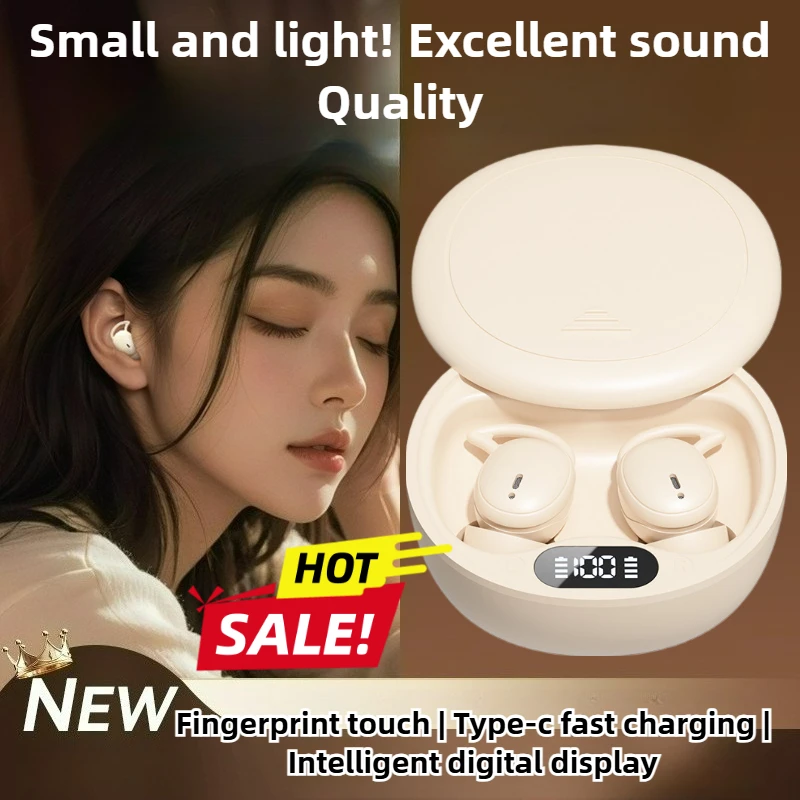 

AI Sleep Headphones Ultra Comfortable for Side Sleepers Berlin Sound Effect Noise Cancelling 45H Playtime Invisible Earbuds