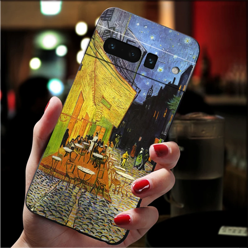 حافظة هاتف لهاتف جوجل بيكسل 10 9 برو XL 9A 8 7 6 برو بيكسل 8A 7A 6A بكسل 8 7 6 5 فان جوخ كلود مونيه حديقة لوتس #6