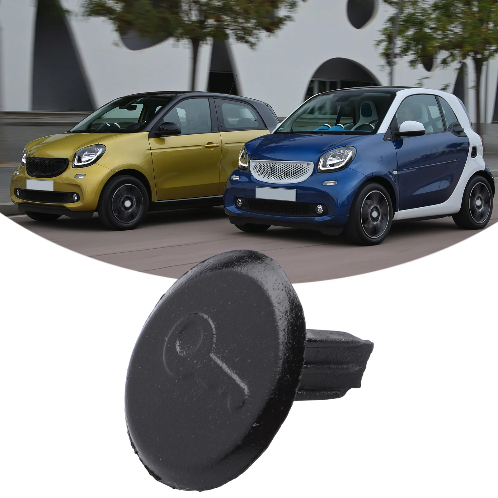 For Smart ForFor Fortwo 453 Door Handle Lock Key Cover Front Left Replacement Part Compatible with OEM 4537230008