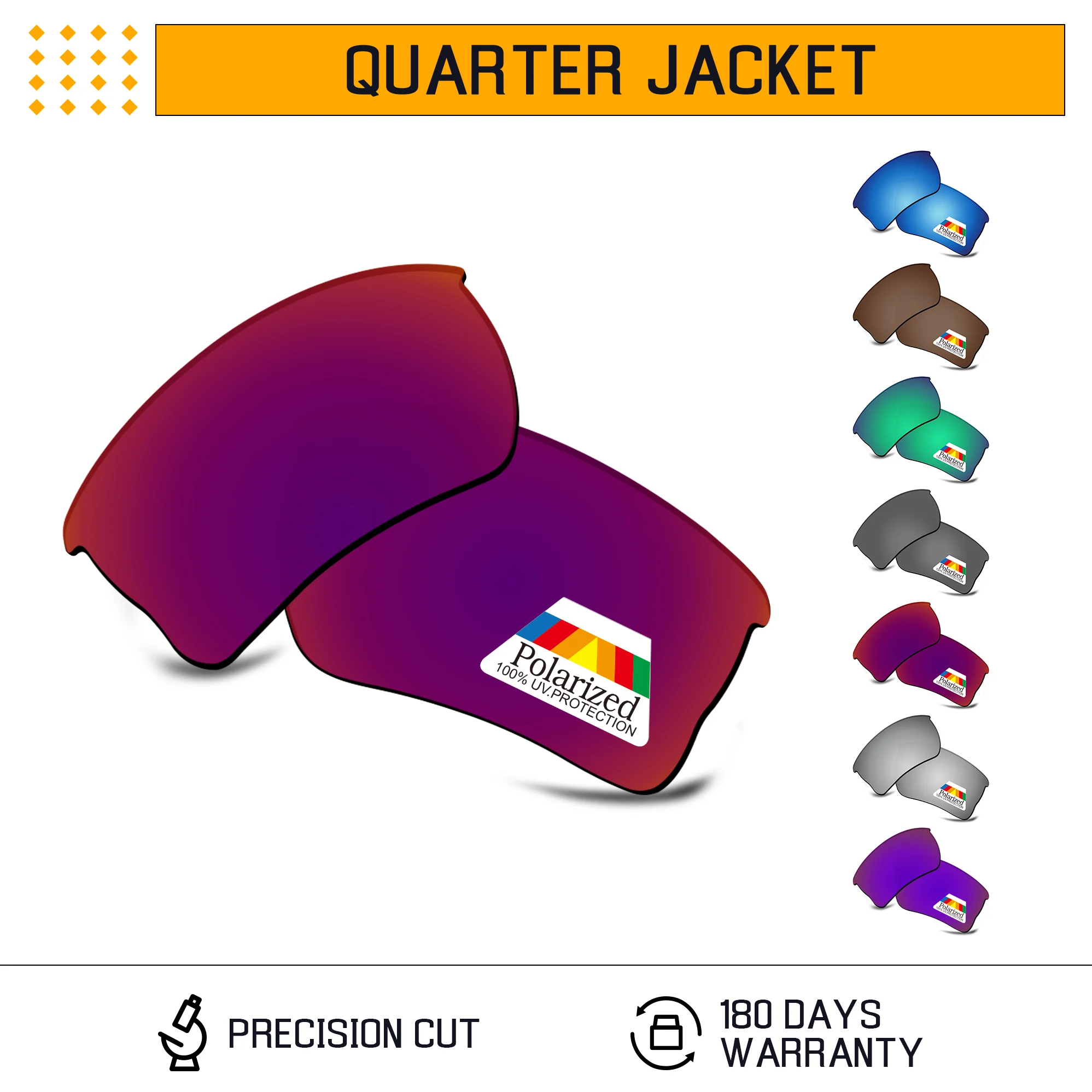 

Rarayvix Polarized Replacement Lenses UV400 Protective for Oakley Quarter Jacket OO9200 Sunglasses