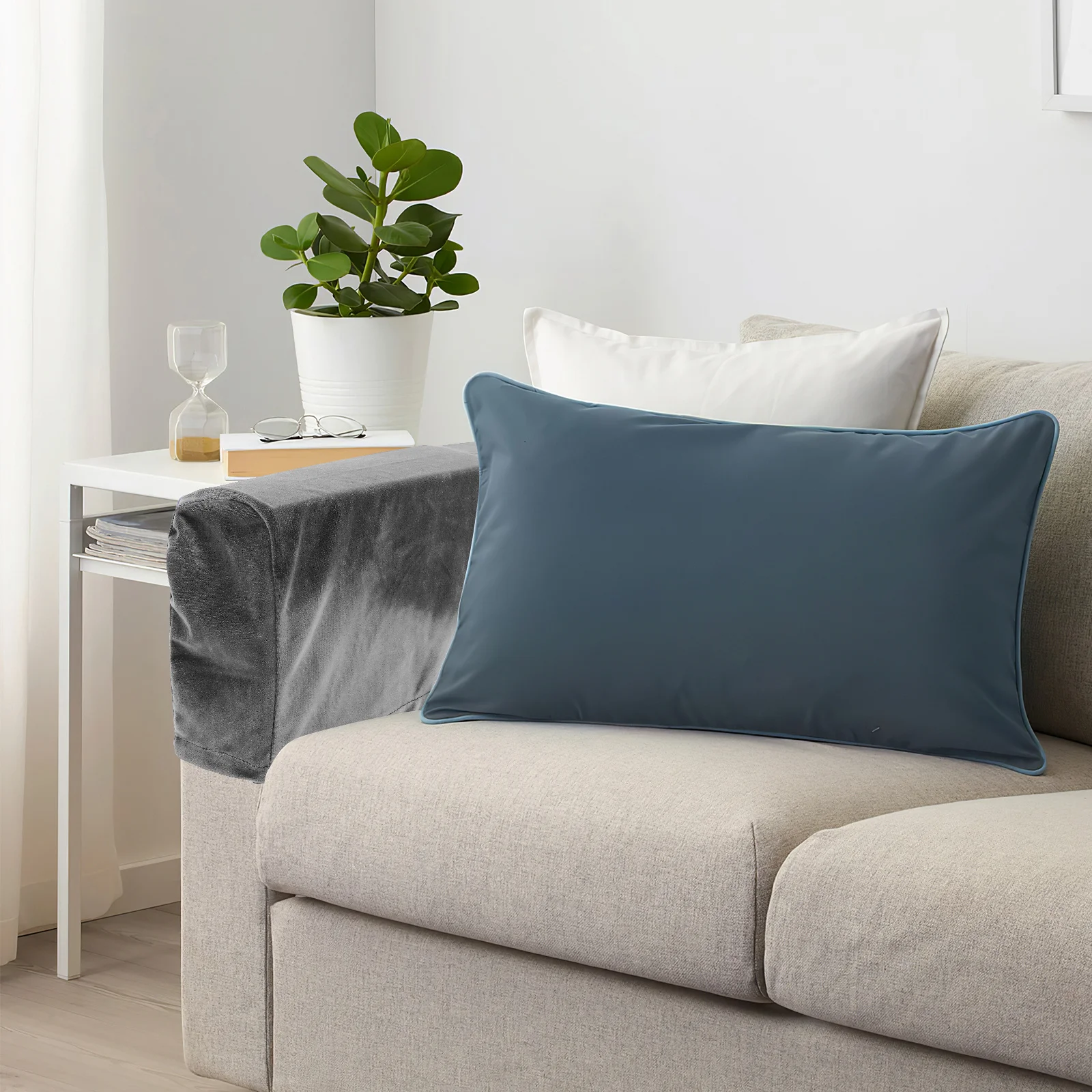 

2Pcs Elastic Sofa Armrest Covers Stretchy Non-Skid Arm Covers for Couches Sofas Living Room Bedroom Smooth Comfortable