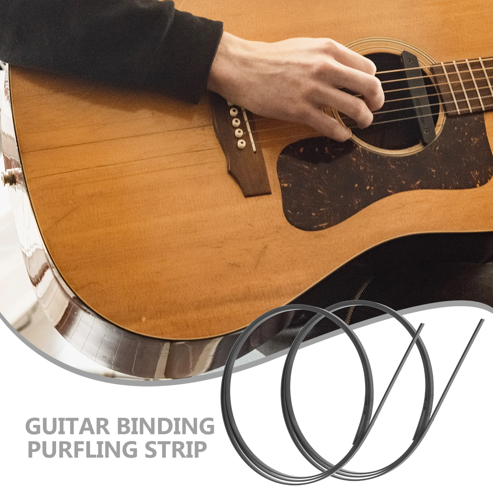 

12pcs Guitar Binding Purfling Strips Plastic Edge Trim Inlay ABS Material for Guitar Ukulele Classical Accessories Decorative