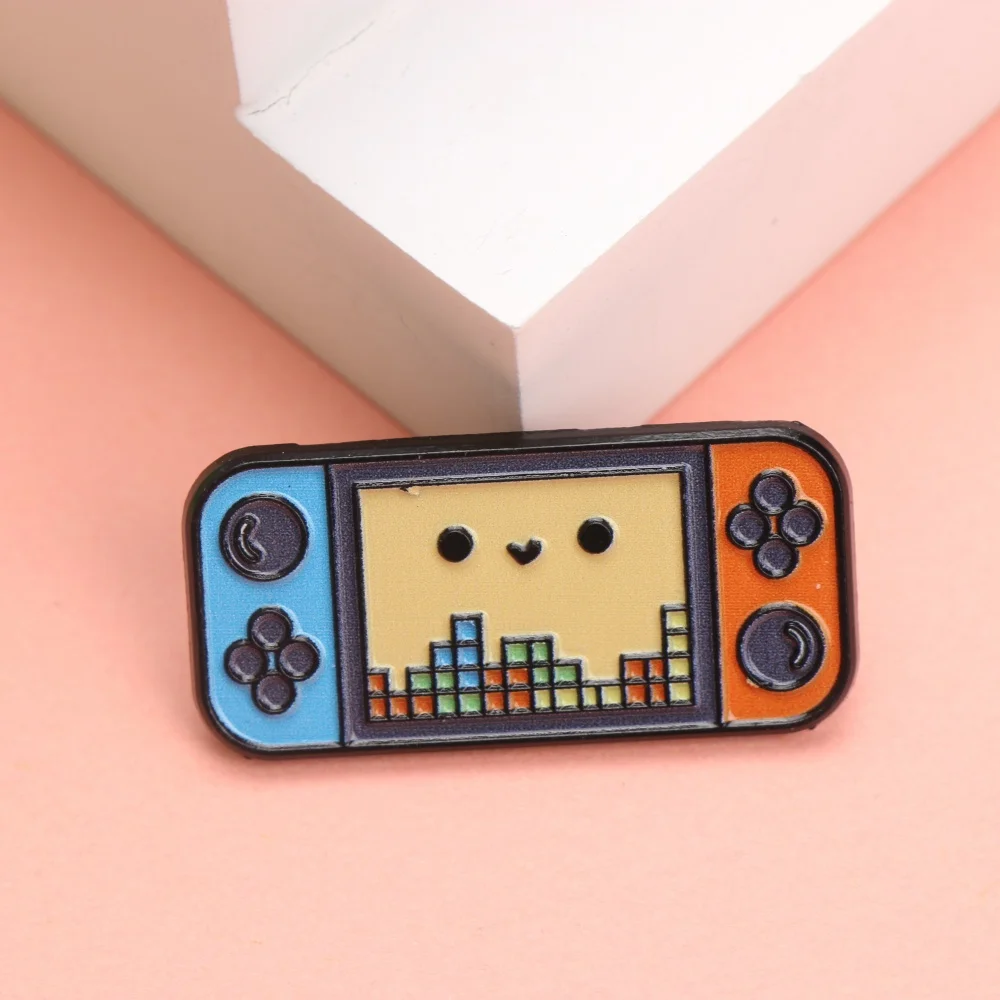 Retro Game Console Enamel Pin - Cartoon Punk Gaming Badge for Backpack Clothing DIY Accessory Gift