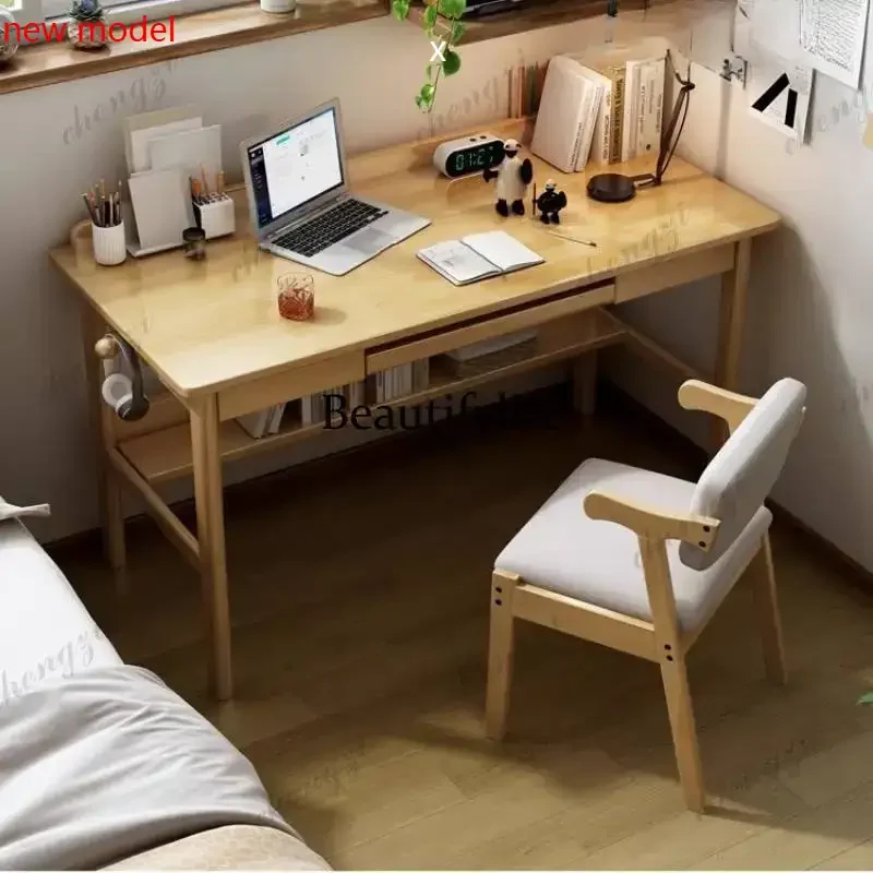 N138Luxury Rectangular Computer Desks Modern Elegant Bedroom Computer Gaming Desk Organizer Wooden Mesas De Computador Furniture