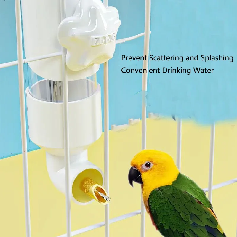 Automatic Bird Water Dispenser for Birdcage Large Capacity Water Drinking Bowl Firing Pin Feeder for Parrots Drinking Kettle 1PC