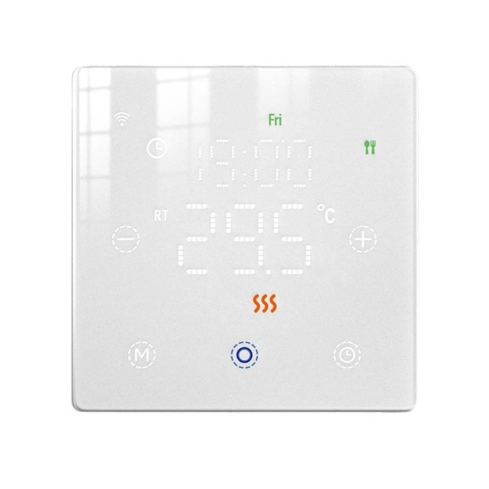 Energy Saving Programmable Thermostat Digital Display Flame-retardant Material Energy Efficient Heating Control Device