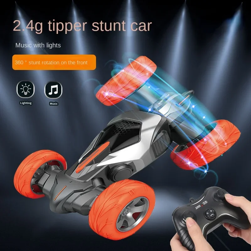 NEW Wireless RC Rotation Stunt Racing LED Toy Car Kids Gifts 360-Degree Rotation Kids Add Fun Remote Control Toys Christmas gift