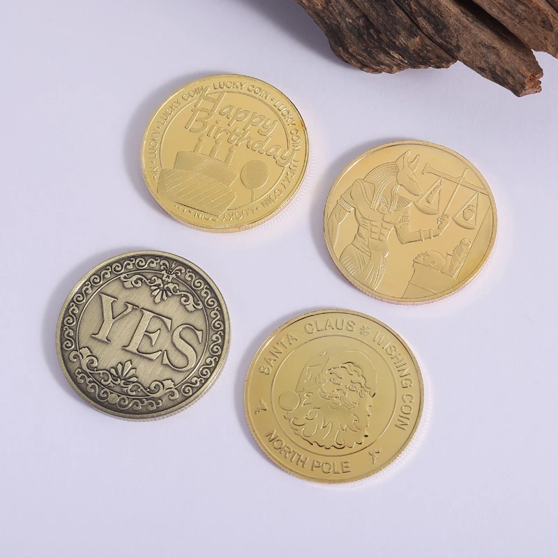 نعم أو لا تذكارية عملة تذكارية عملات غير عملة لعبة الدعامة تحدي عملات عيد الميلاد المجموعة #1