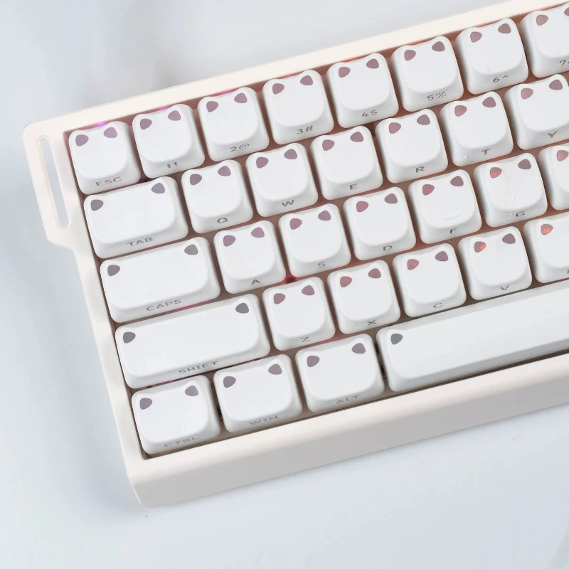 Mechanical Keyboard Keycaps Transparent Side-Engraved  Minimalist Crystal Jelly MAO Keycaps Highly Compatible with Keyboards