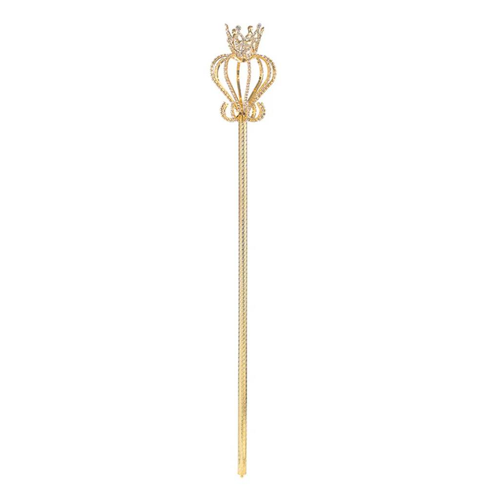 

Queen Scepter Wand Rhinestones Gold Festival Wand Pageant Costume Accessory for Party Costume Accessory Cosplay