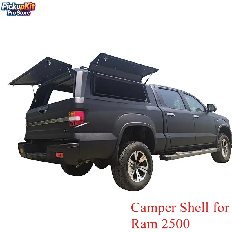 

Heavy-Duty Fiberglass Camper Shell for Ram 2500 6.4FT Short Bed Waterproof Lockable Truck Canopy Topper