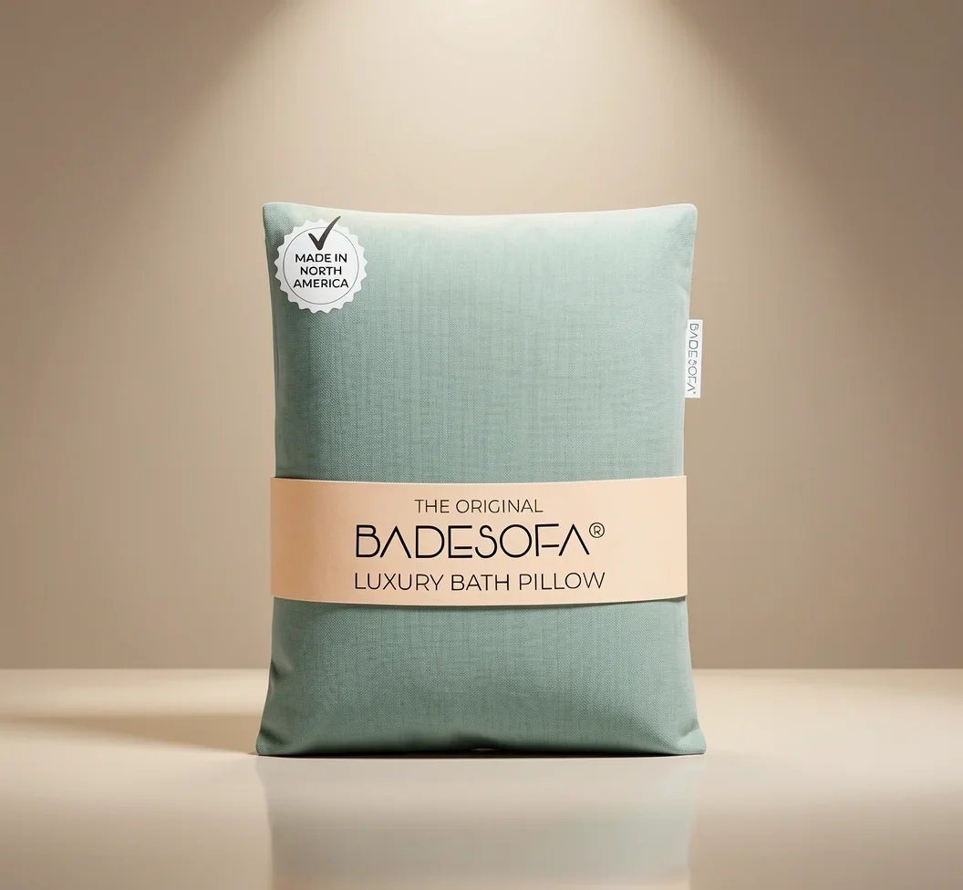 ® Luxury Bath Pillow S in Green, Thick & Quick-Drying | Premium Bath Pillows For Tub, Spa Cushion for Comfortable Head and Neck