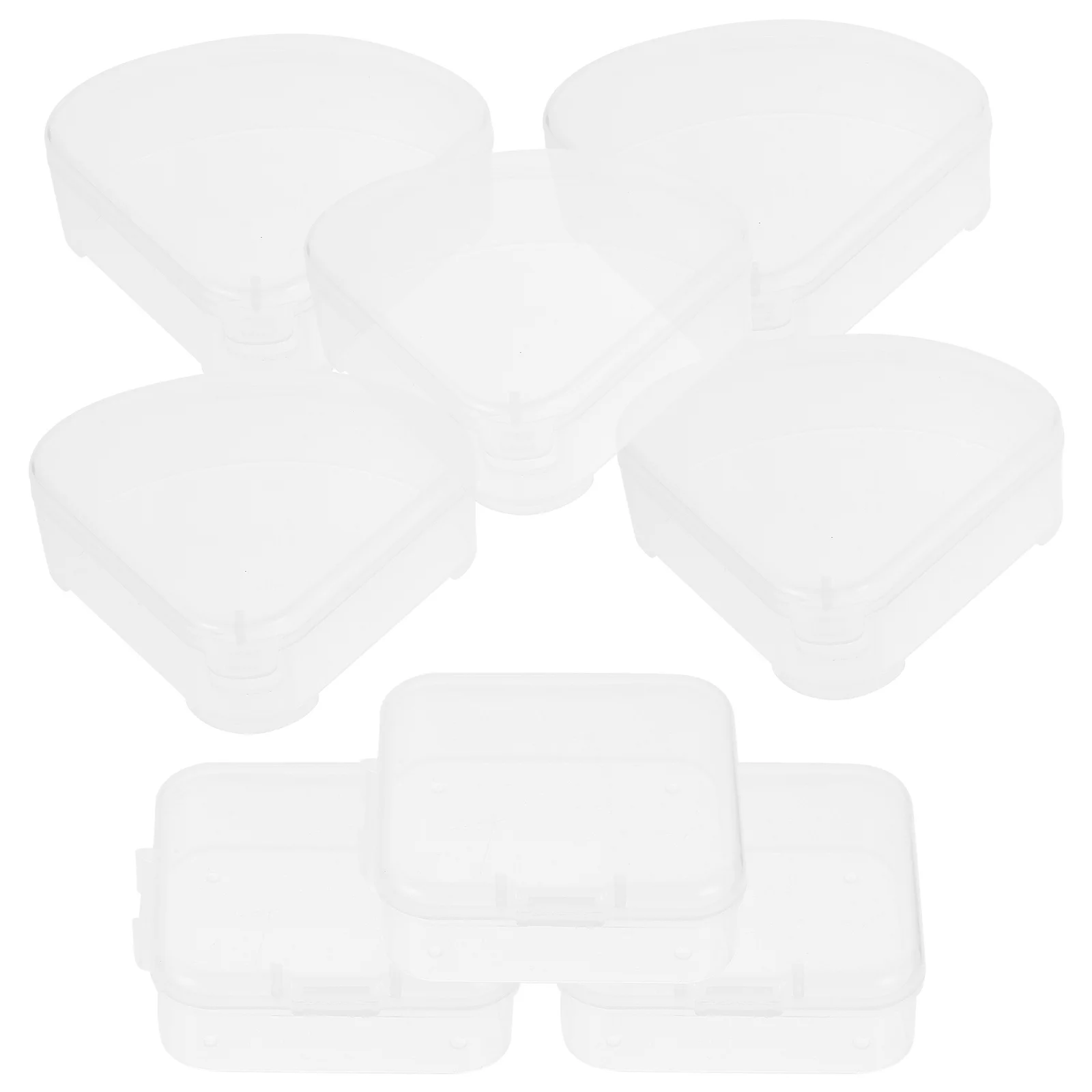 

8Pcs Makeup Puff Holder Plastic Small Triangular Square Powder Puff Storage Organizer Boxes Small Makeup Sponge Holder