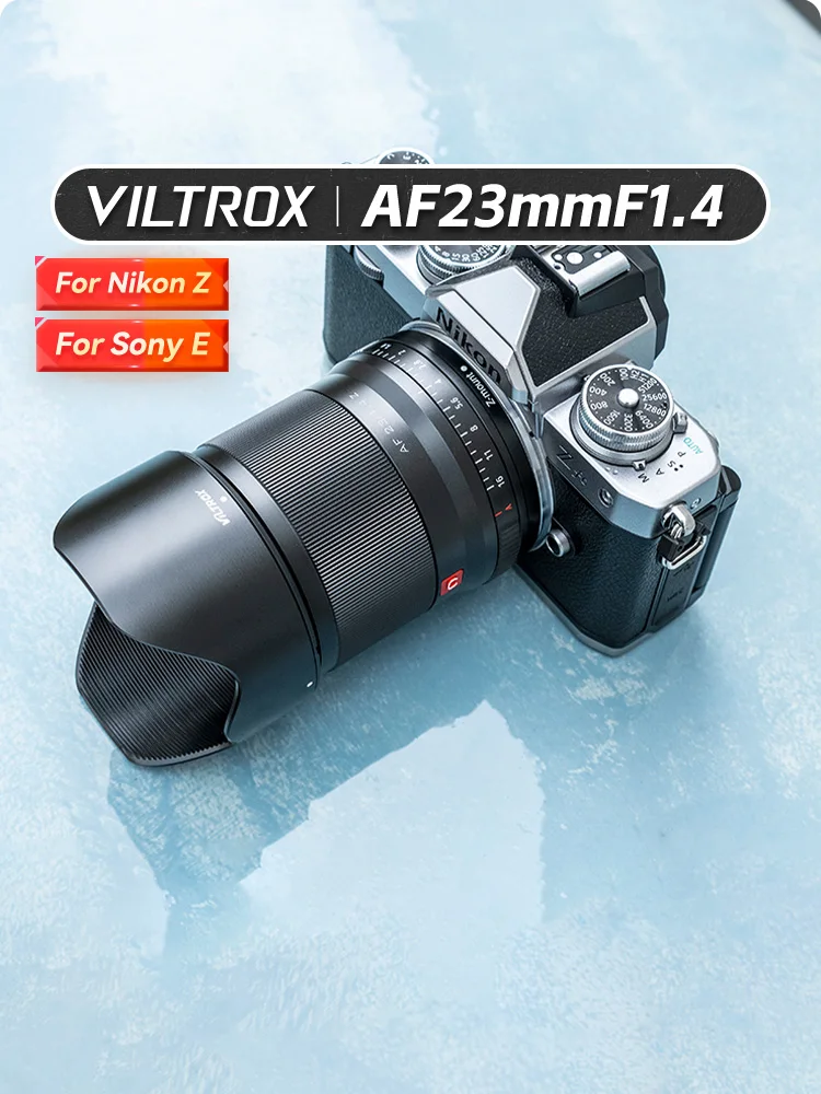 【 Do Brasil 】Viltrox AF 23mm F1.4 Auto Focus APS-C  Camera Lens for Sony E ZVE10 A6700 Fujfiilm XF Nikon Z   Screen Z6 Z8 23 1.4
