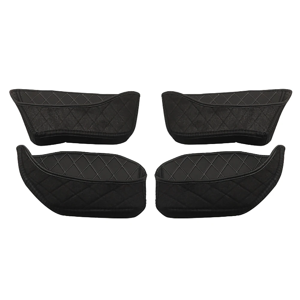 For Tesla Model 3/Y 2021 Car Door Cup PU Mat Gate Slot Pad Storage Box Mat Door Side Organizer 4Pcs/Set