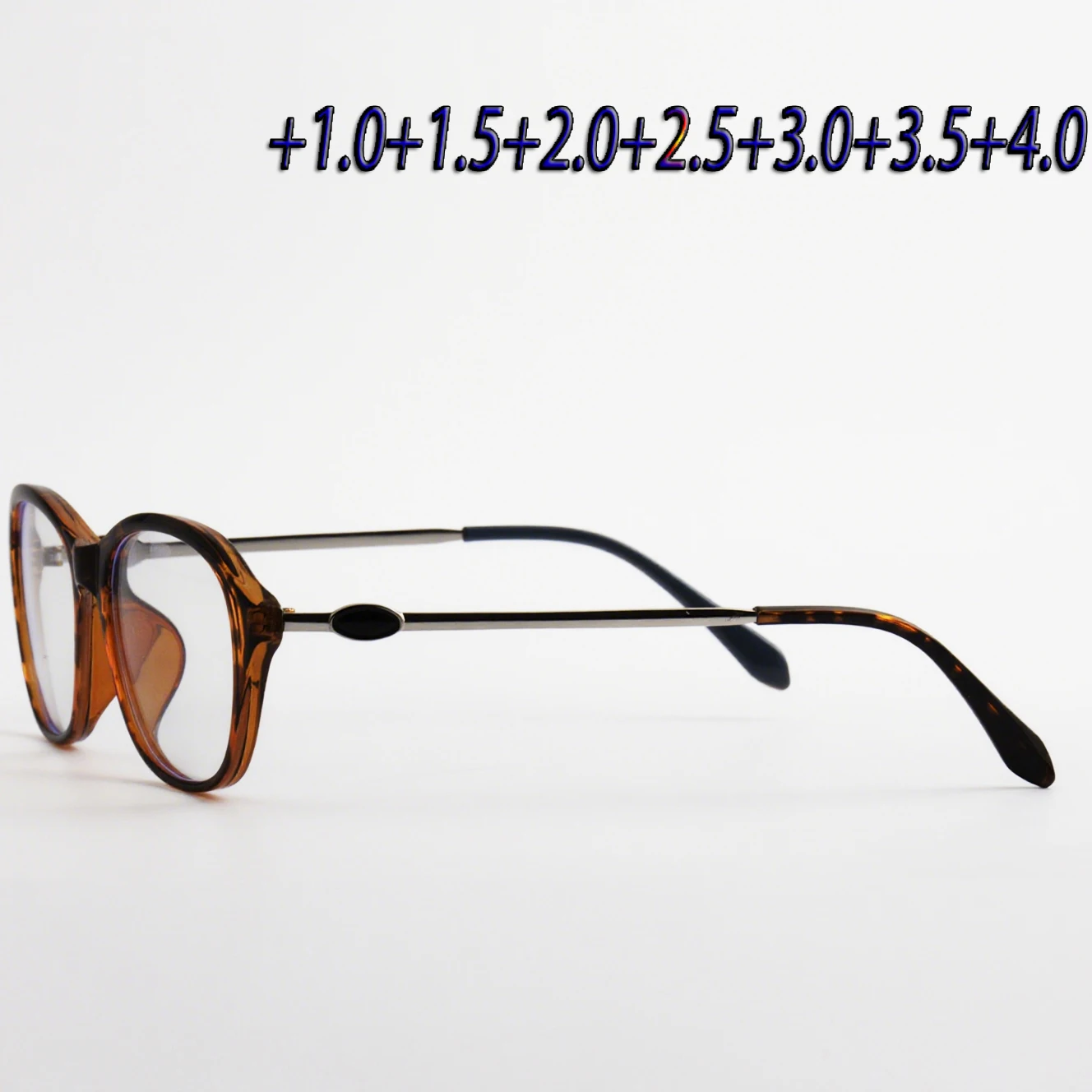 Fytoo Women's Tortoiseshell Presbyopic Reading Glasses, Stylish Minimalist Resin Lenses, Tr Frame, Comfortable Portable Magnifying