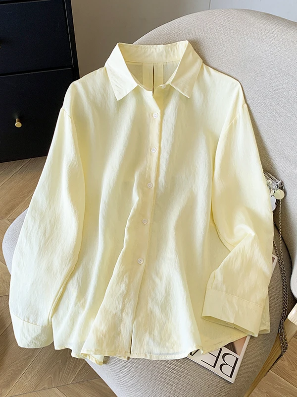 

Легкая белая женская свободная летняя верхняя одежда irt Jaet с длинным воротником-стойкой стандартной длины, другой материал 00%