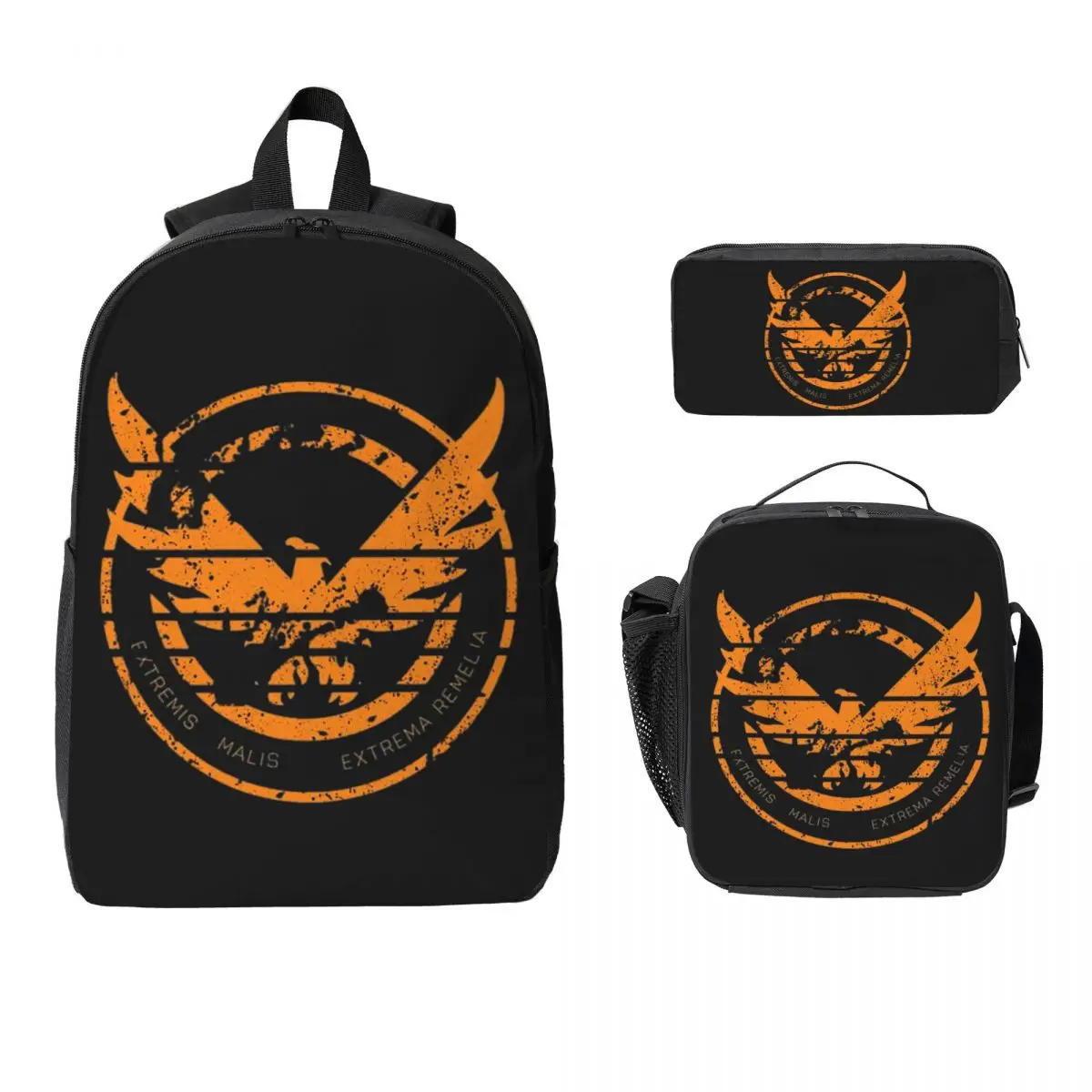 

The Division 2 Shd Backpack Student Boys Girls BookBag School Bag Laptop Shoulder Bags 3ps Insulated Lunch Bag Pencil Case