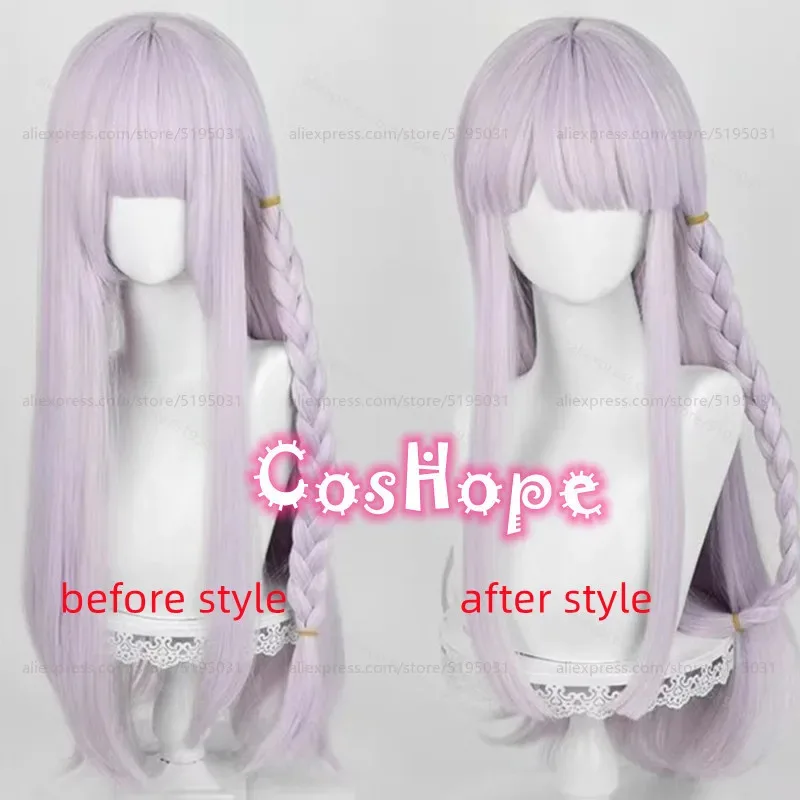 Kirigiri Kyoko 80cm Long Light Purple Wig Anime Cosplay Heat Resistant Synthetic Hair