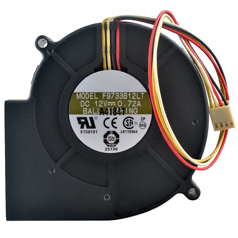 

F9733B12LT 97mm Blower Fan 9.7cm Diameter 97x94x33mm DC12V 0.72A 4-Pin Centrifugal Cooling Fan for Oven Sweeping Machine